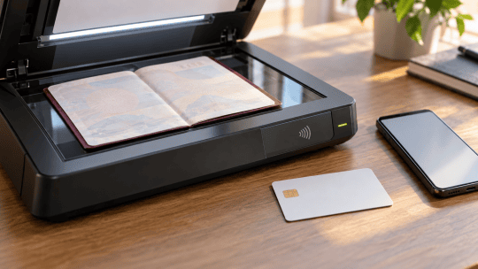 Lecteur biométrique : lire un passeport ou une carte d’identité