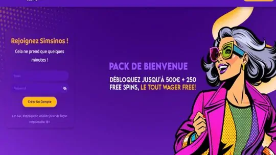 Simsino Casino (Avis) : le bon plan des geeks ou un site de plus ?
